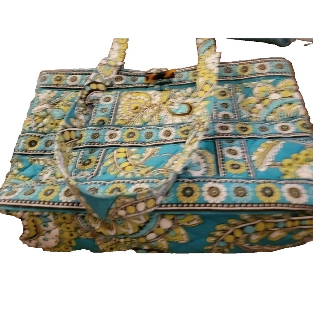 Vera Bradley Shoulder Tote Emerald Green   Double Strap ##